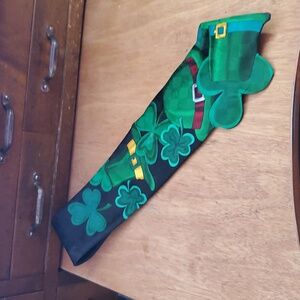 Lucky Irish Men's St. Patrick's Day Necktie Black Green Hat Shamrock JL866